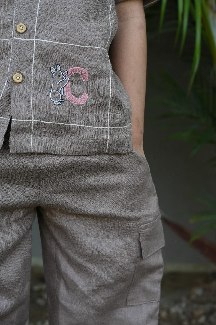 The Acorn Alphabet Edit Handwork Premium Linen Coord Set - Funny Bones Clothings