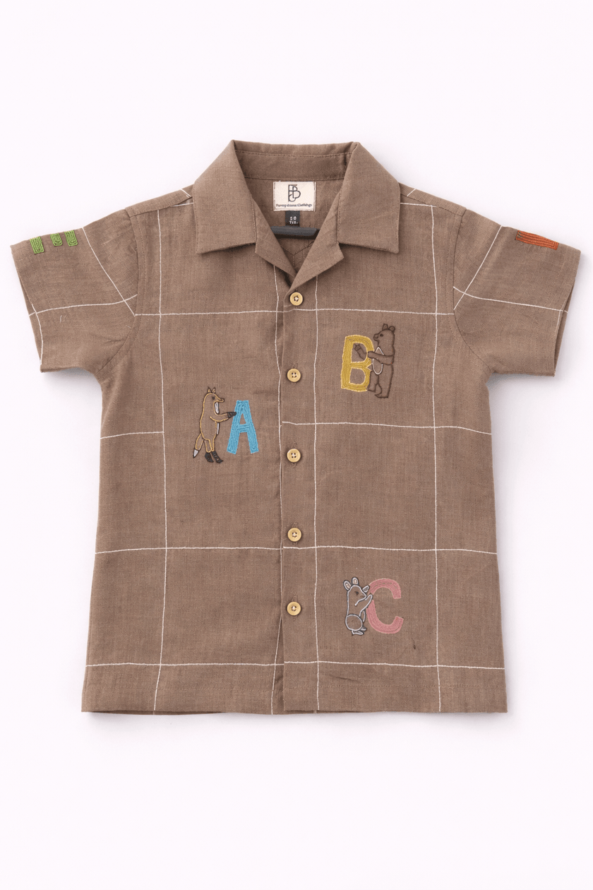 The Acorn Alphabet Edit Handwork Premium Linen Coord Set - Funny Bones Clothings