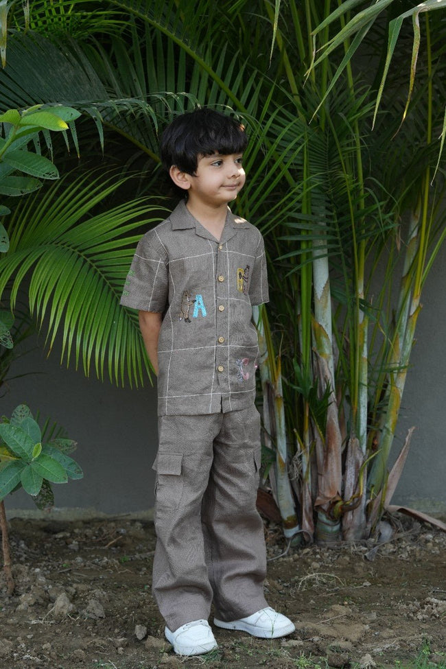 The Acorn Alphabet Edit Handwork Premium Linen Coord Set - Funny Bones Clothings