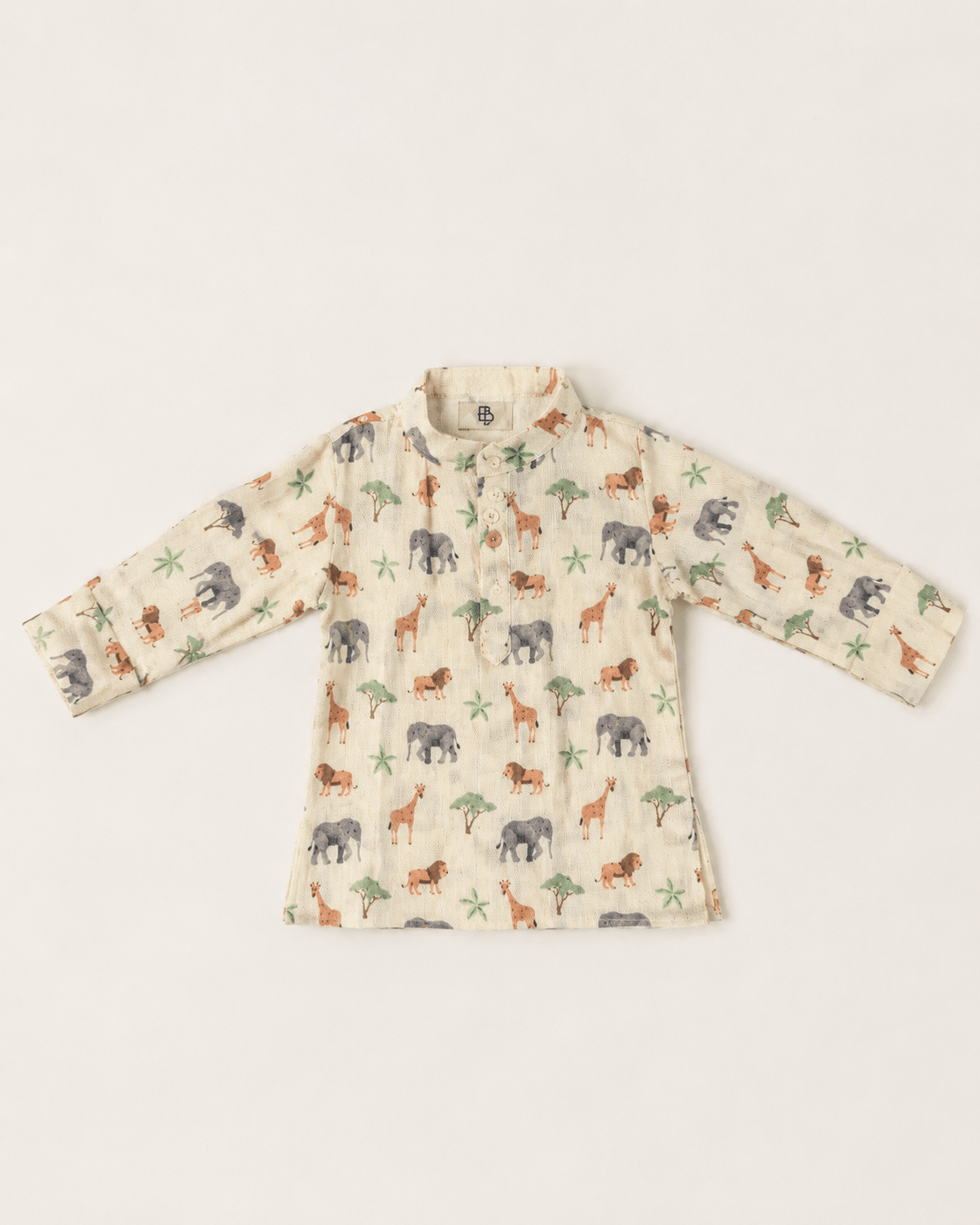 The African Animals Print Pure Bamboo Muslin Cotton Kurta Pajama Set - Funny Bones Clothings