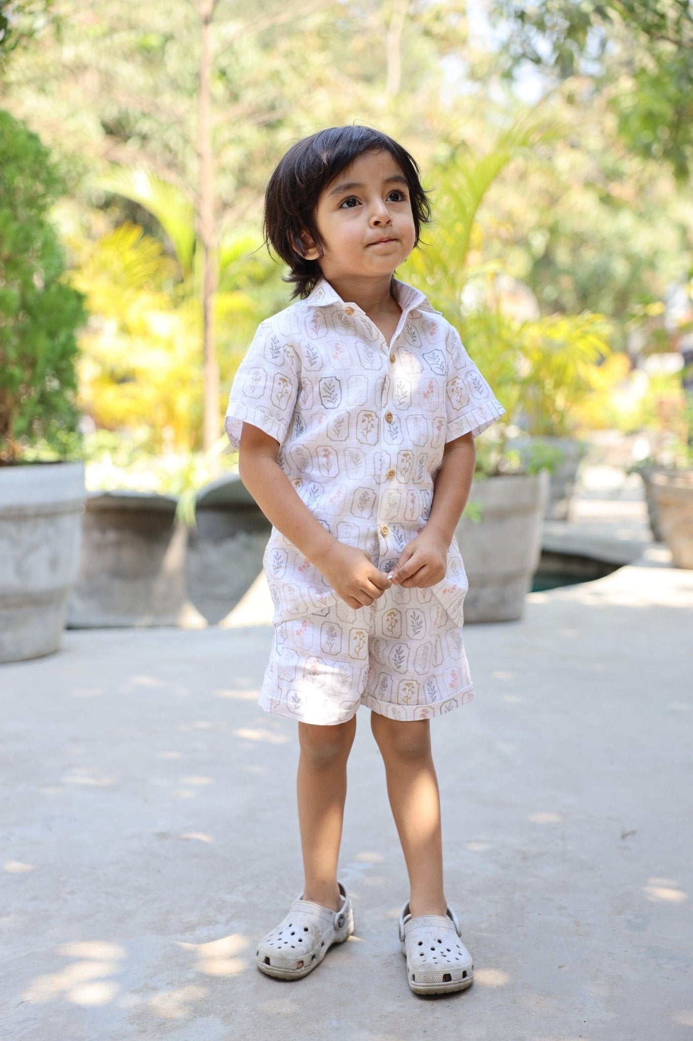 The Arbor Essence Print Pure Linen Coord Sets - Funny Bones Clothings