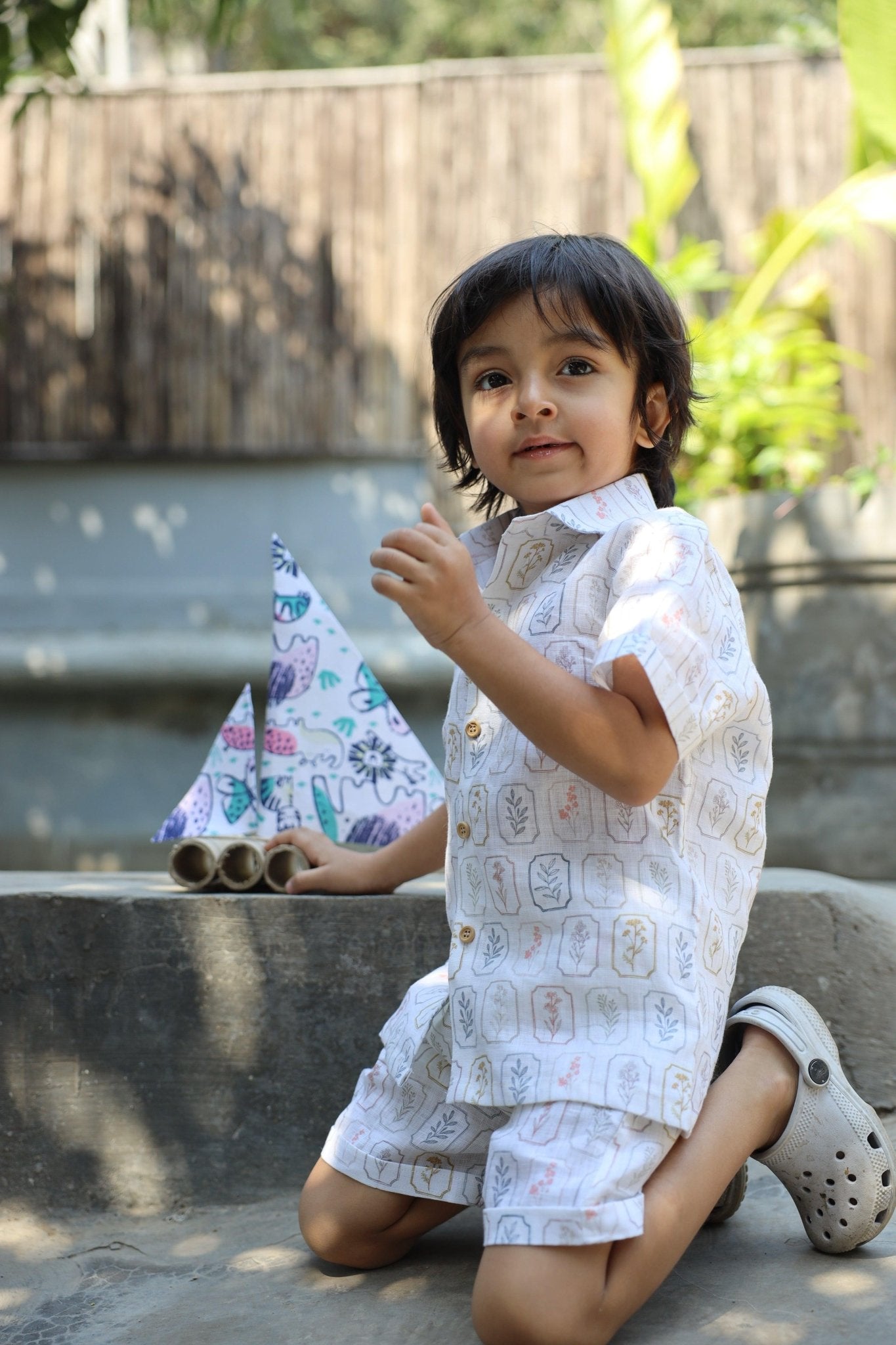The Arbor Essence Print Pure Linen Coord Sets - Funny Bones Clothings