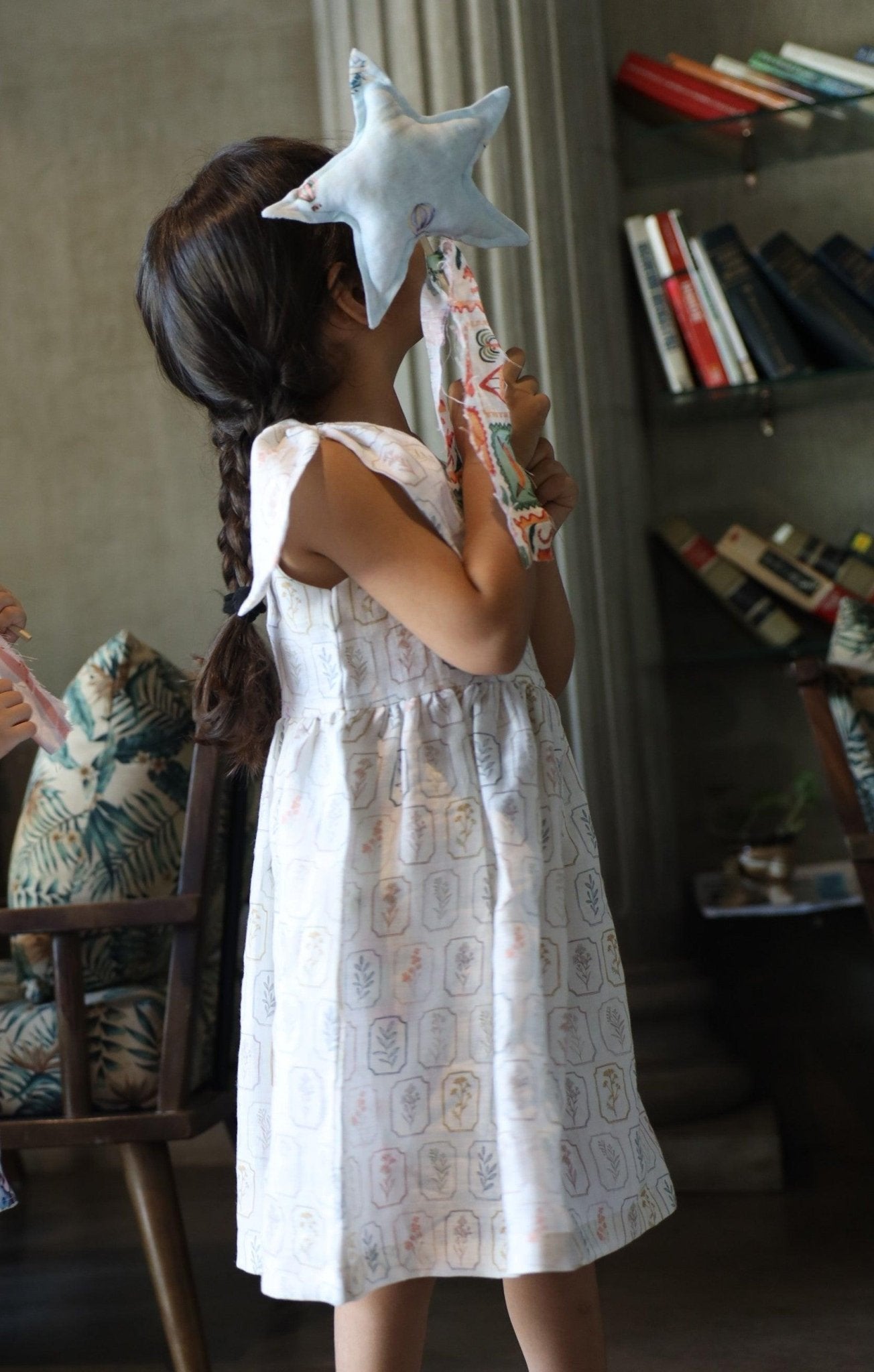 The Arbor Essence Print Pure Linen Dress - Funny Bones Clothings
