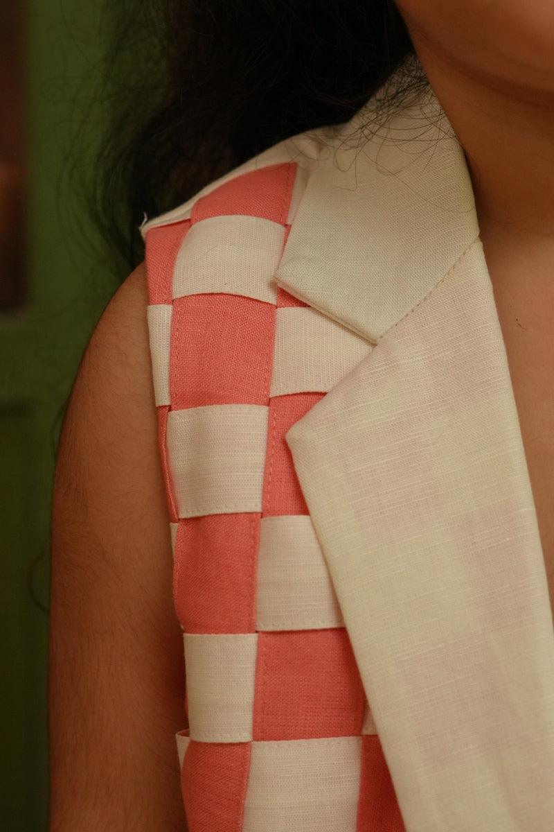 The Blush Edit Intersect Pure Linen Blazer Dress - Funny Bones Clothings