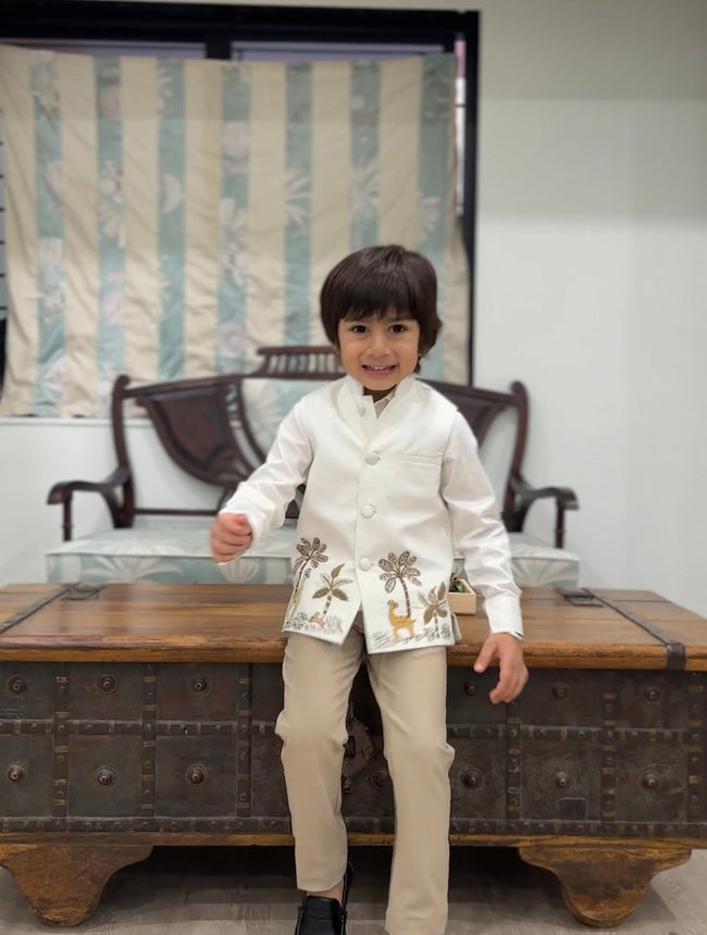 The Eden Hand worked Koti , Shirt and Trouser Set - Funny Bones Clothings