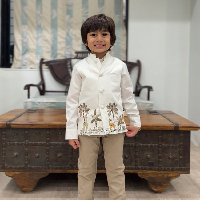 The Eden Hand worked Koti , Shirt and Trouser Set - Funny Bones Clothings