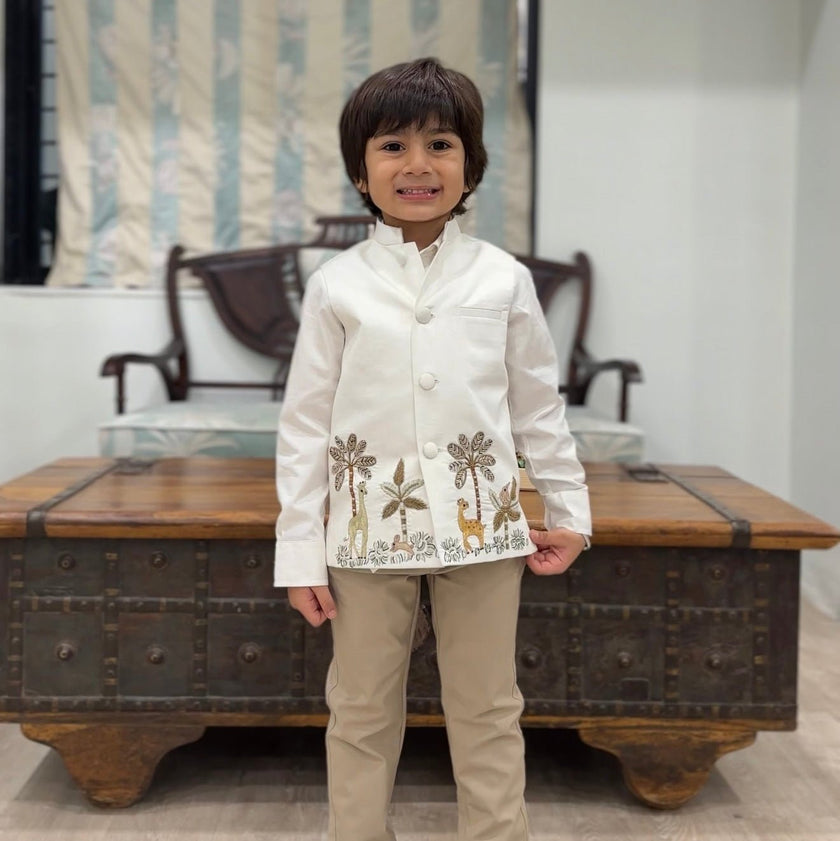 The Eden Hand worked Koti , Shirt and Trouser Set - Funny Bones Clothings