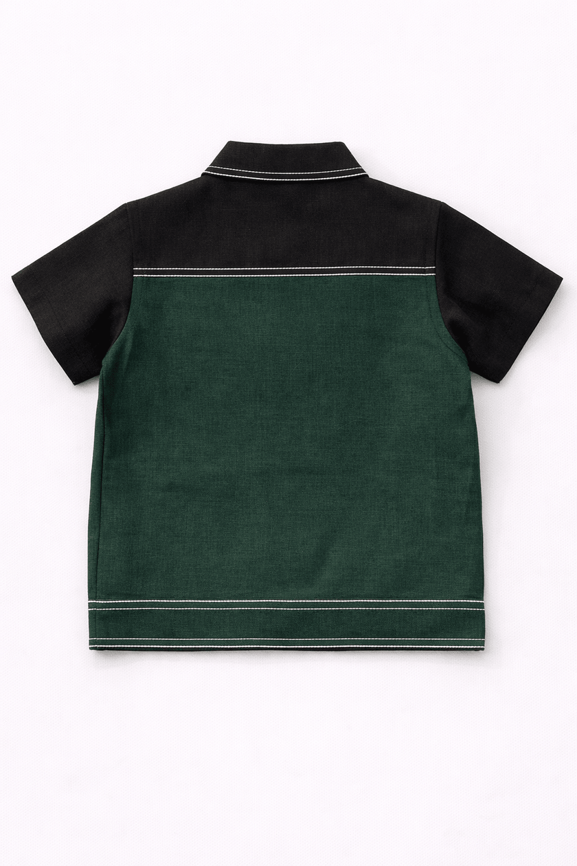 The Emerald Shadow Premium Linen Coord Set - Funny Bones Clothings