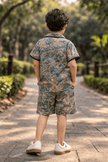 The Entricing Jungle Themed Pure Linen Coord Set - Funny Bones Clothings