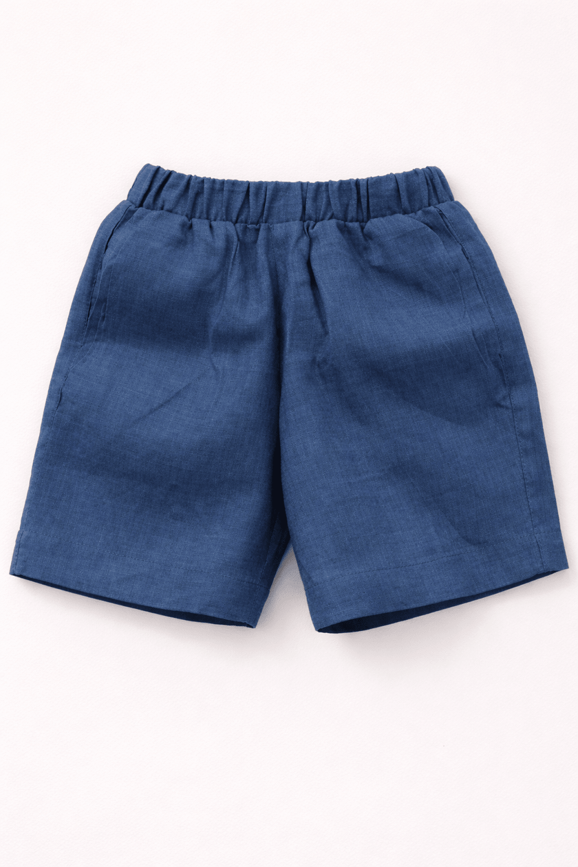 The Indigo Wave Solid Premium Linen Coord Set - Funny Bones Clothings