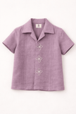 The Lilac Posy Handwork Premium Linen Coord Set - Funny Bones Clothings