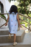 The Royal Toika Print Pure Linen Dress - Funny Bones Clothings