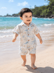 The Secret Marine Life Print Pure Bamboo Muslin Cotton Coord Set - Funny Bones Clothings