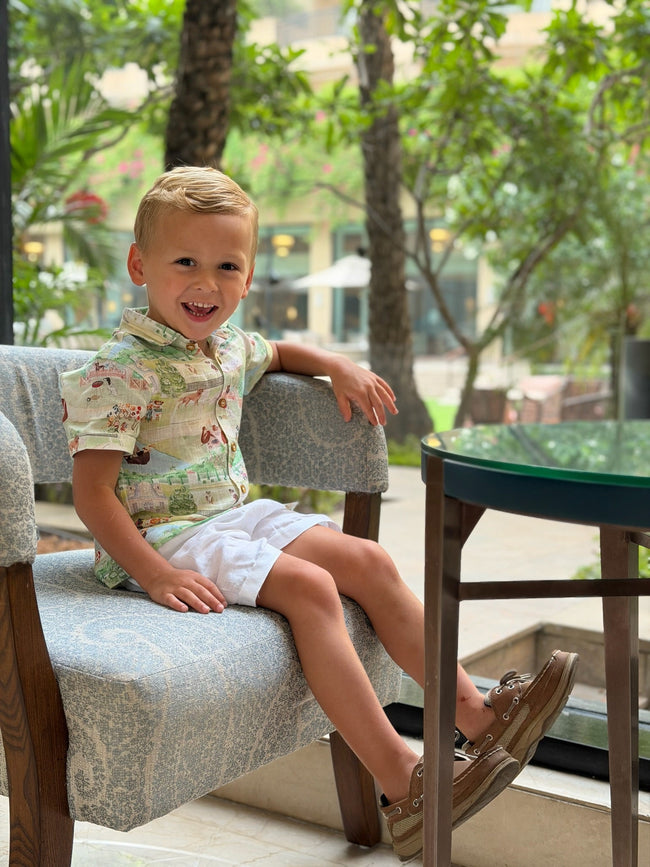 The Squirrel Picnic Print Premium Linen Coord Set - Funny Bones Clothings