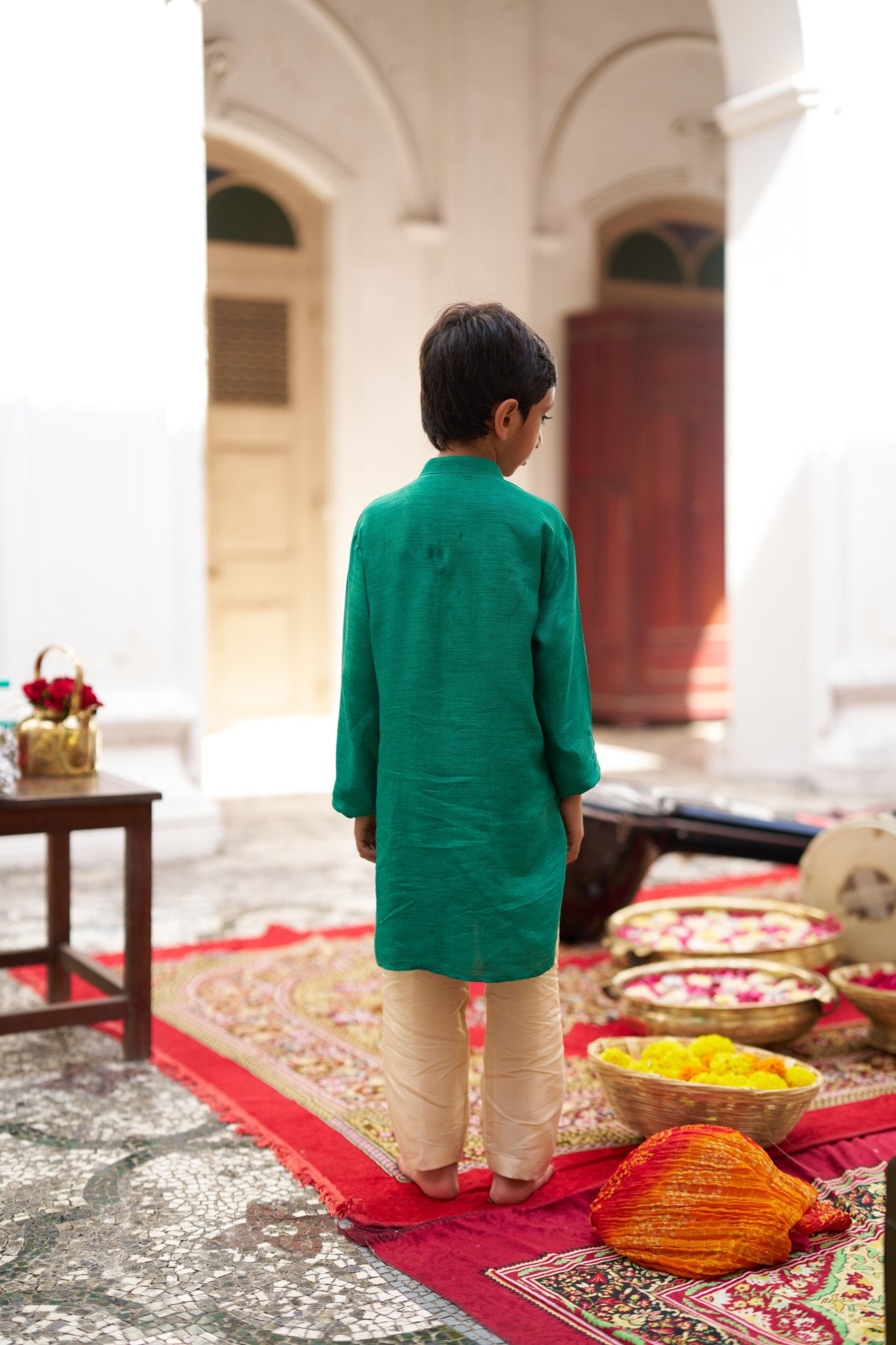 The Storyteller Pure Silk Kurta Pajama Set - Funny Bones Clothings