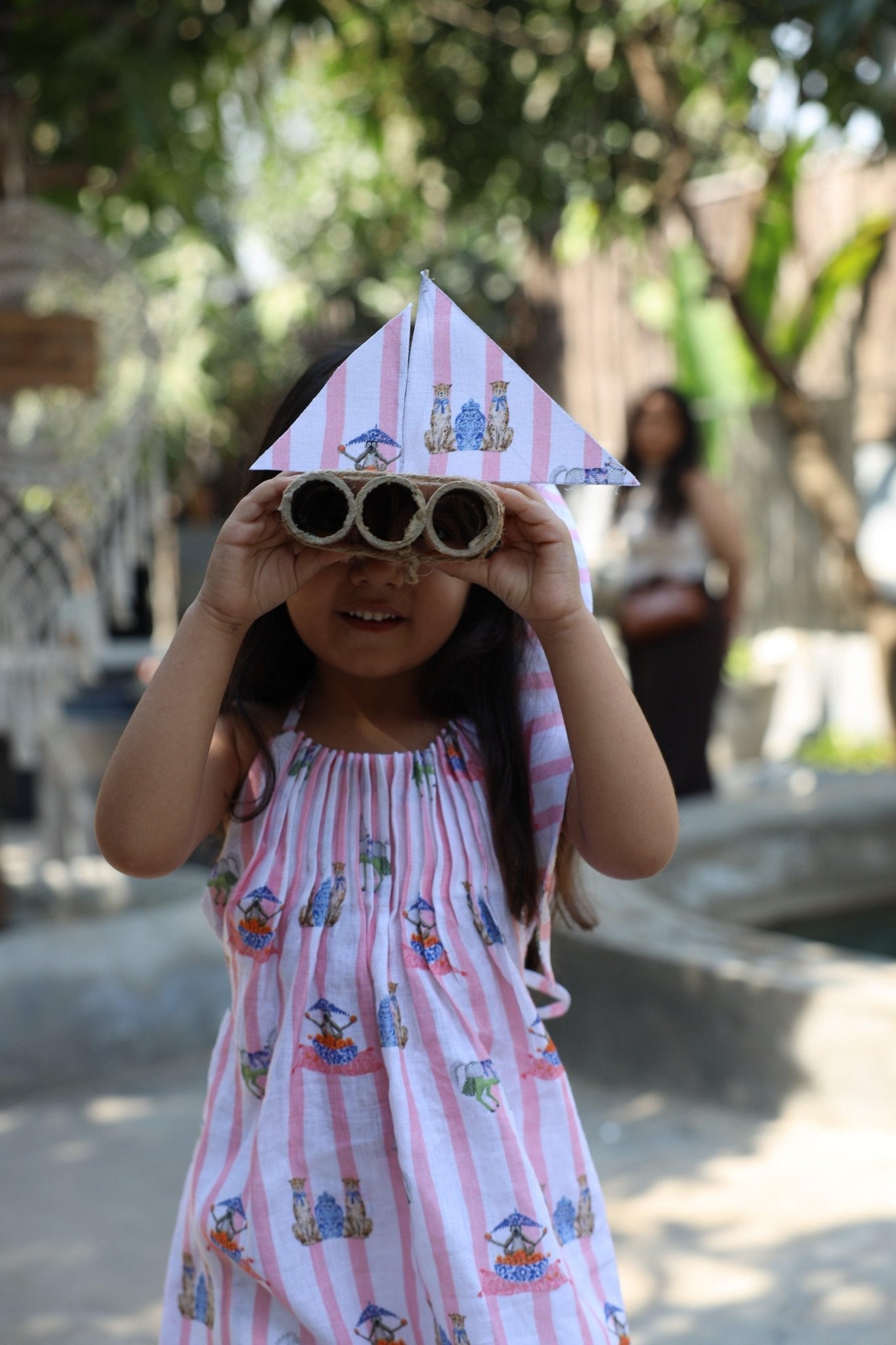 The Sultan's Tapestary Print Pure Linen Dress - Funny Bones Clothings