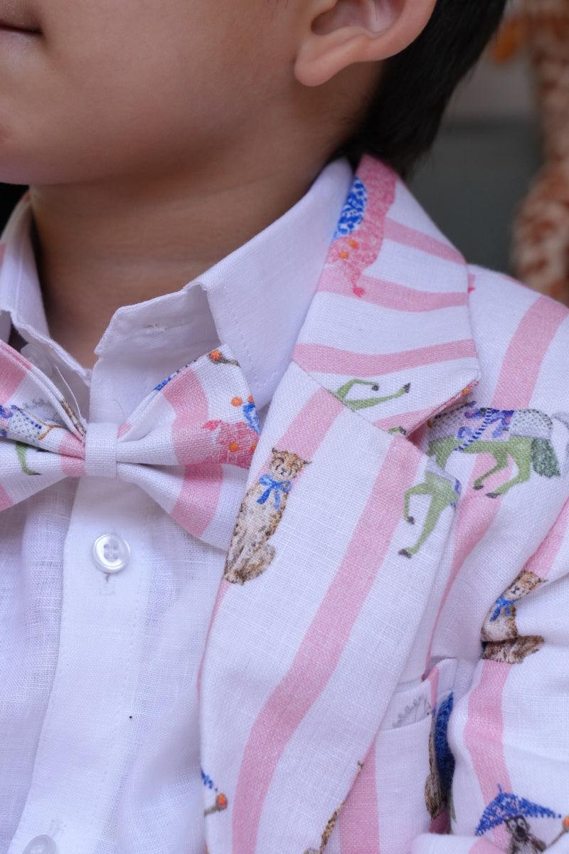 The Sultans Tapestary Printed Pure Linen Blazer Set - Funny Bones Clothings