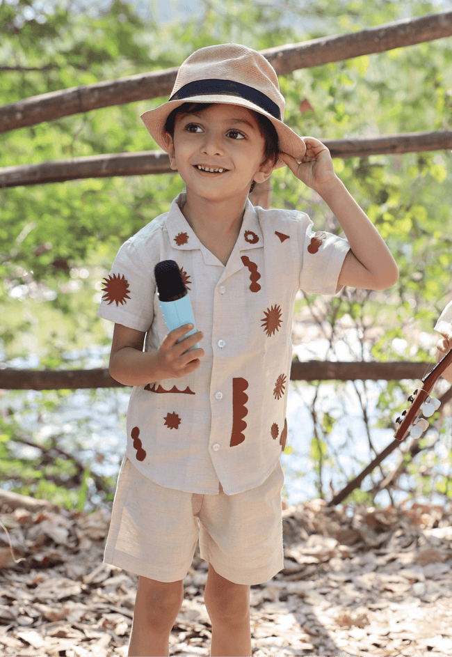 The Timeless Leather Artistry inspired Cotton Linen Coord Sets - Funny Bones Clothings