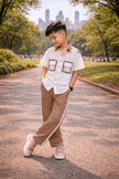 The Truffle & Tide Solid Premium Linen Coord Set - Funny Bones Clothings