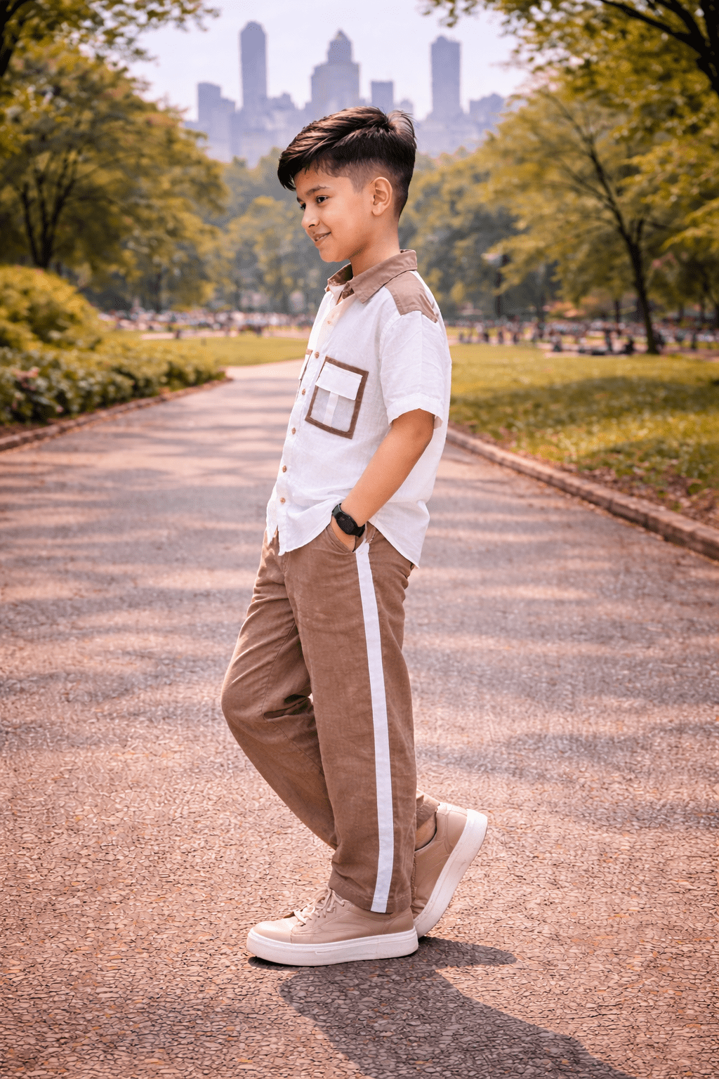 The Truffle & Tide Solid Premium Linen Coord Set - Funny Bones Clothings