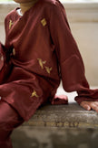 The Wanderers Girl's Pure Silk Kurti Pants Set - Funny Bones Clothings
