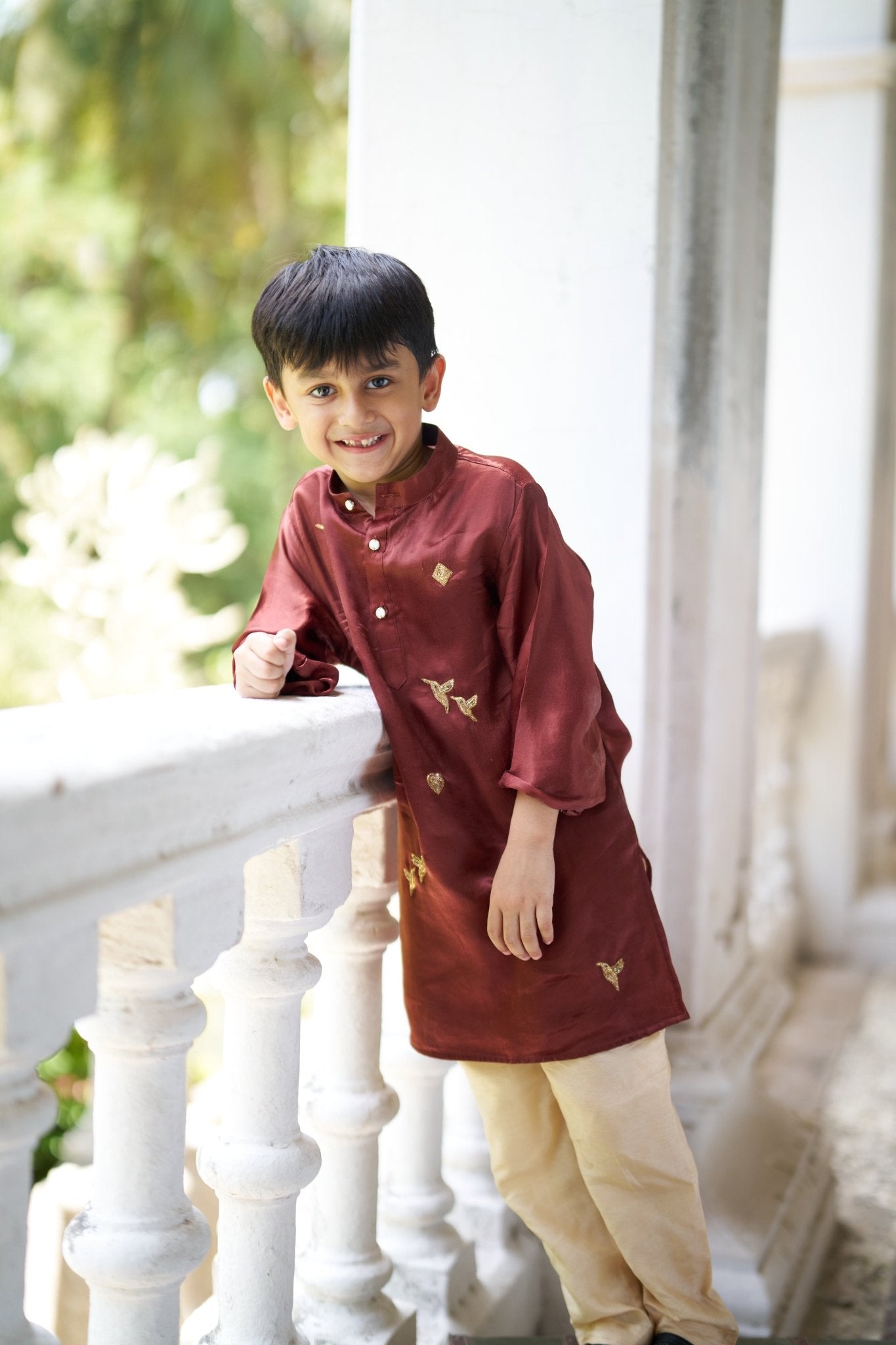 The Wanderers Pure Silk Hand Embriodered Kurta Pajama Set - Funny Bones Clothings