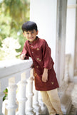 The Wanderers Pure Silk Hand Embriodered Kurta Pajama Set - Funny Bones Clothings