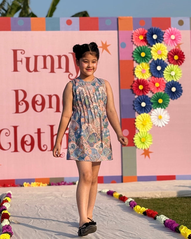 The Wildwood With Fauna Print Premium Linen Dress - Funny Bones Clothings