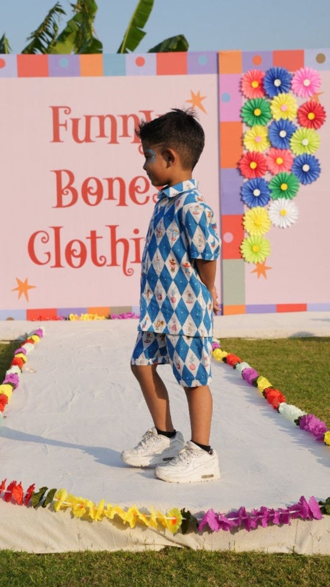 The Wonderfest Caravan Print Premium Linen Coord Set - Funny Bones Clothings