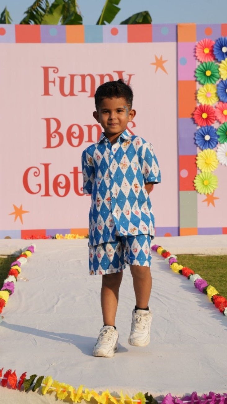 The Wonderfest Caravan Print Premium Linen Coord Set - Funny Bones Clothings