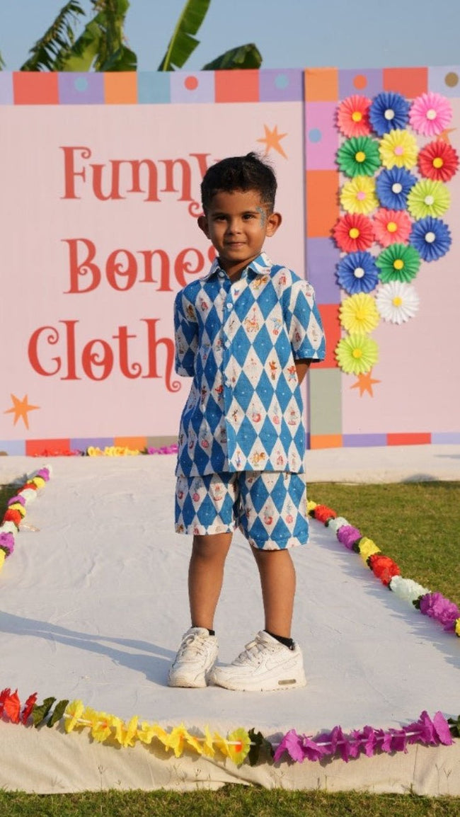 The Wonderfest Caravan Print Premium Linen Coord Set - Funny Bones Clothings