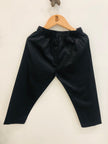 Threaded Blossom Embriodered Silk Koti Pure Cotton Kurta Pajama Set - Black - Funny Bones Clothings