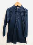 Threaded Blossom Embriodered Silk Open Jodhpuri Pure Cotton Kurta Pajama Set - Blue - Funny Bones Clothings