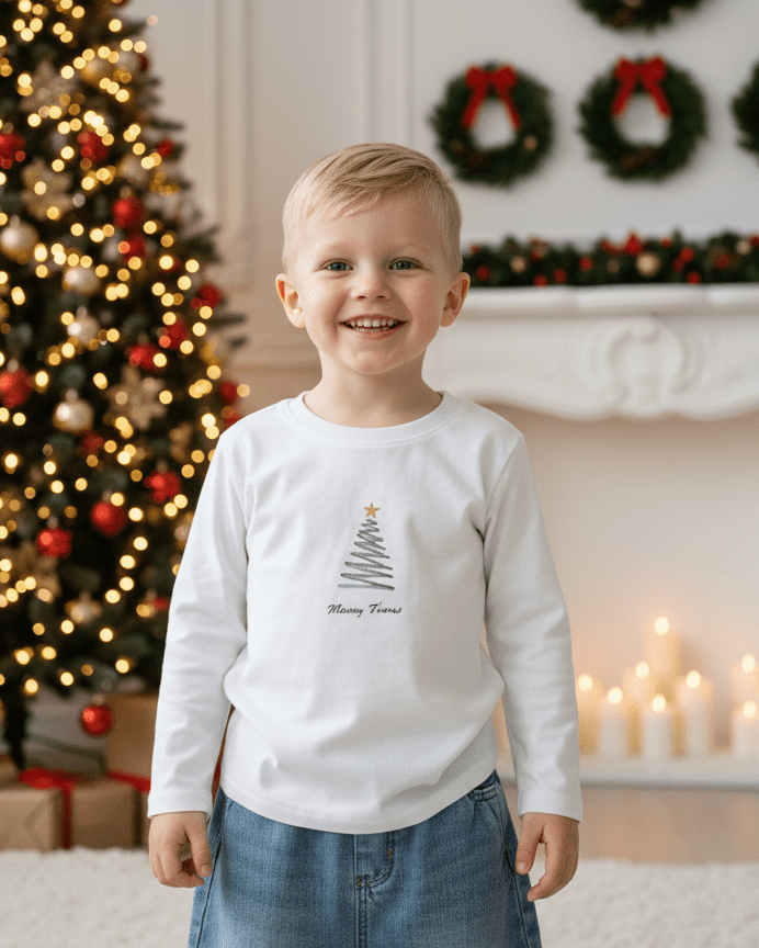 Threadwork Christmas Tree Cotton Winter's T -Shirt ( Limited Edition ) - Funny Bones Clothings