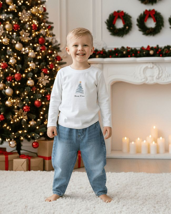 Threadwork Christmas Tree Cotton Winter's T -Shirt ( Limited Edition ) - Funny Bones Clothings