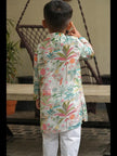 Tibetian Life Print Pure Muslin Silk Kurta Pajama Set - Funny Bones Clothings