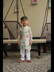 Tibetian Life Print Pure Muslin Silk Kurta Pajama Set - Funny Bones Clothings