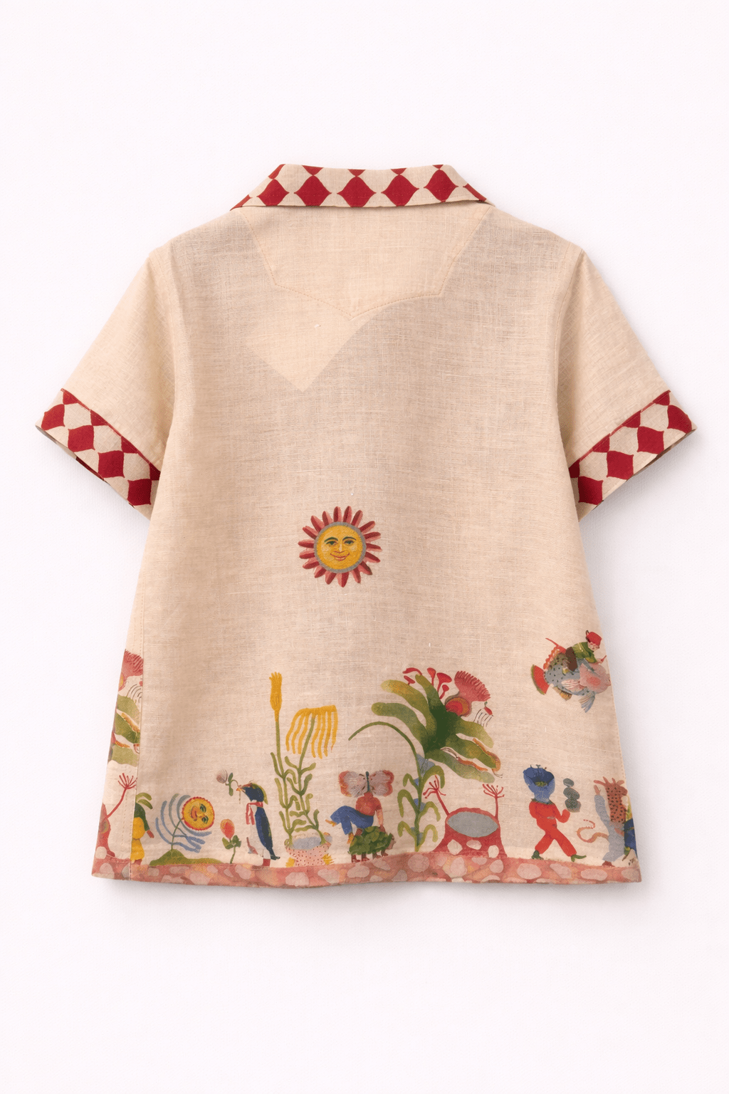 Truffle Meadow Promenade Print Premium Linen Coord Set - Funny Bones Clothings