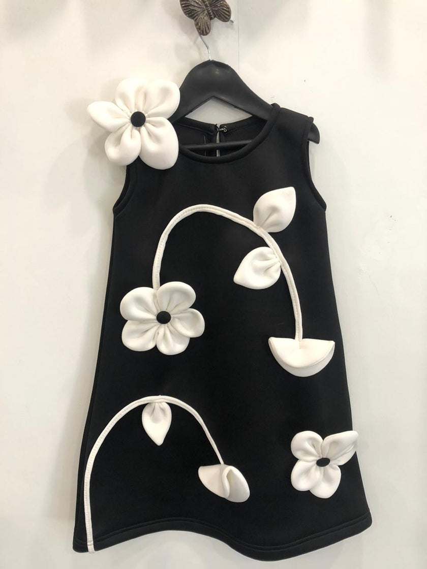 Twilight Petals Monochrome Onepiece - Funny Bones Clothings