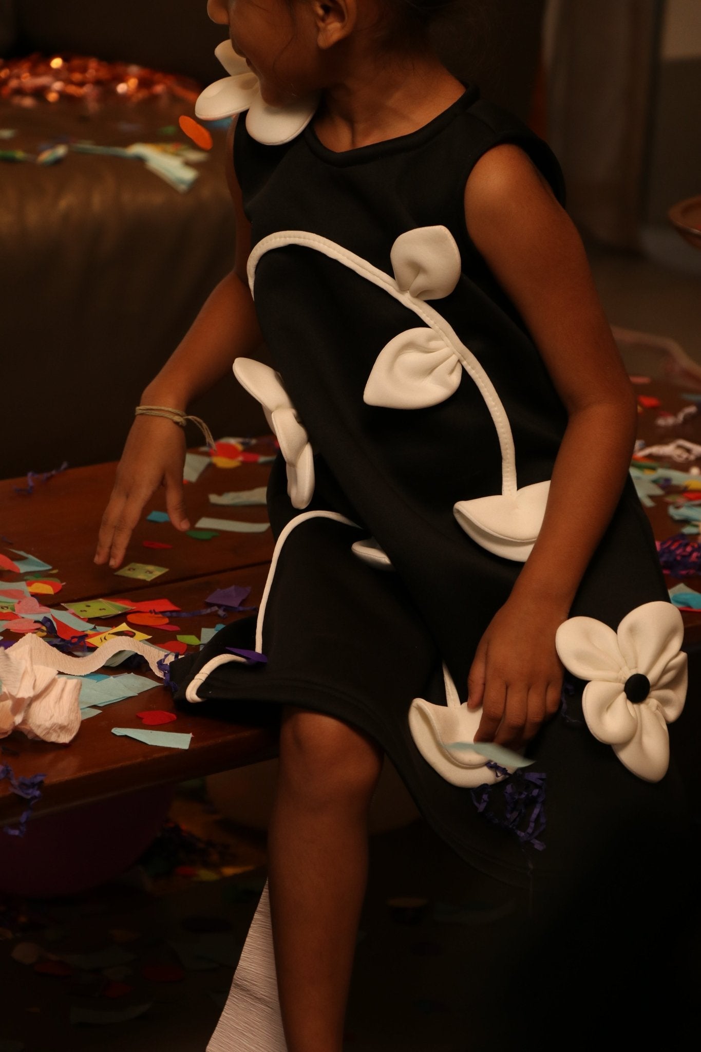 Twilight Petals Monochrome Onepiece - Funny Bones Clothings