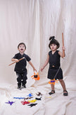 Unique Box Style Pure Linen Co-ord (Black Colour) - Funny Bones Clothings