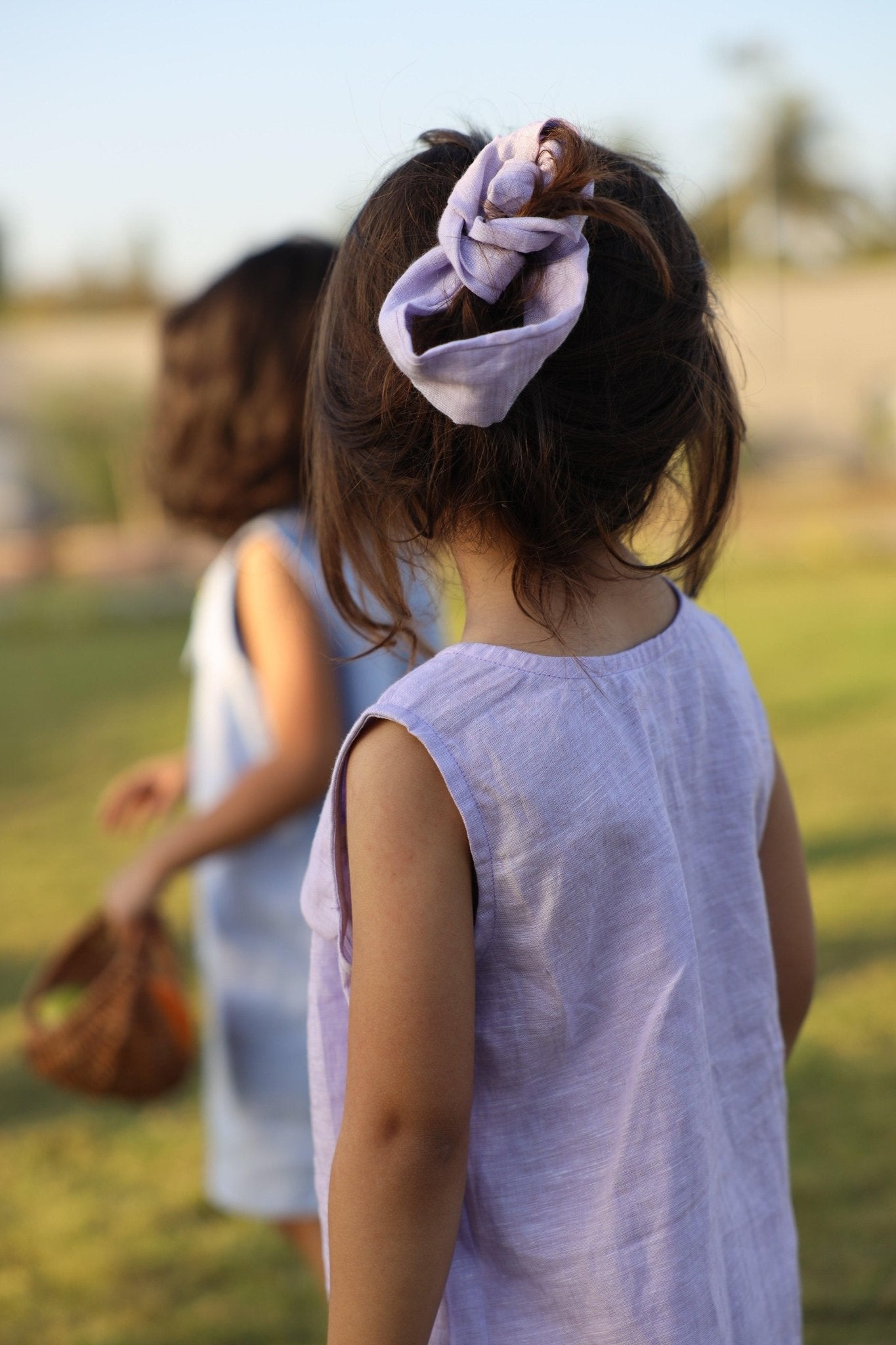 Whispering Butterflies Pure Linen Dress - Purple - Funny Bones Clothings