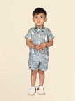 White Rabbit Printed Pure Linen Premium Co-ords - Funny Bones Clothings