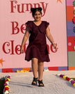 Wildwood Berry Solid Premium Linen Dress - Funny Bones Clothings