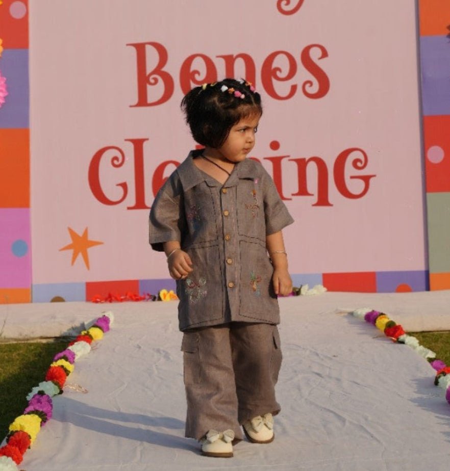 Windows Of Chatters Handwork Premium Linen Coord Set - Funny Bones Clothings
