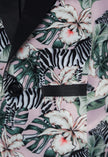 Zebra Printed Satin Blazer Set - Funny Bones Clothings