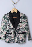 Zebra Printed Satin Blazer Set - Funny Bones Clothings
